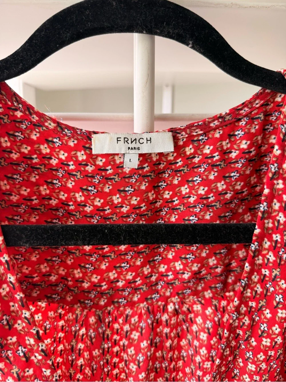 FRNCH Paris Red Ditsy-Print Maxi Button-Front Dress - Picture 3 of 3